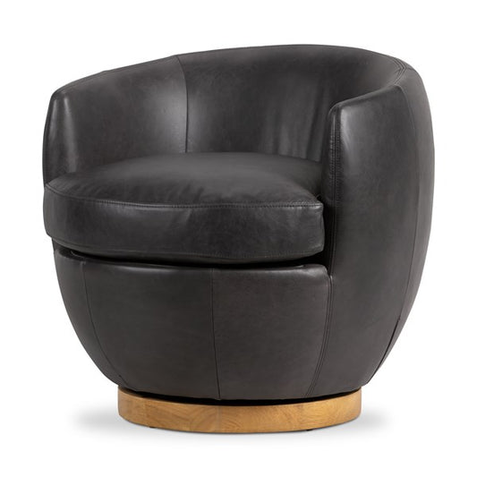 Rhiannon Swivel Chair-Heirloom Charcoal