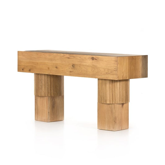 Leland Console Table-Honey Oak