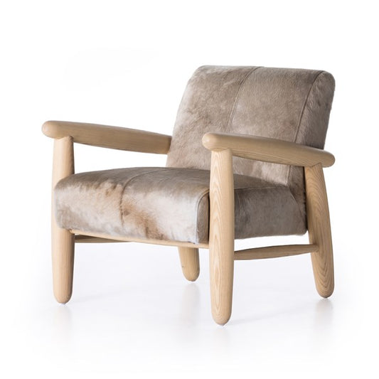 Oaklynn Chair-Buff Hair On Hide