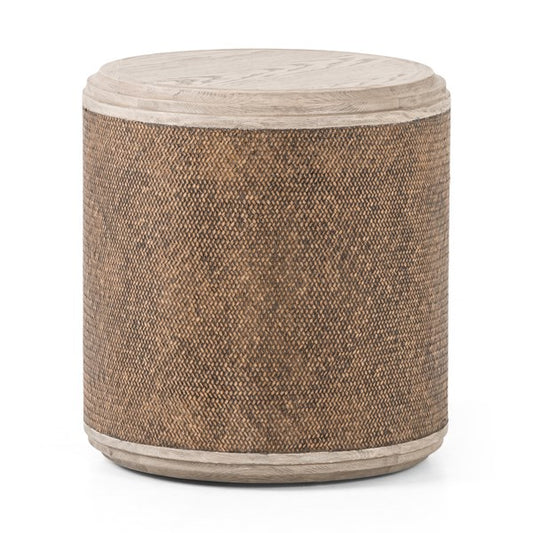 Kiara End Table-Weathered Blonde