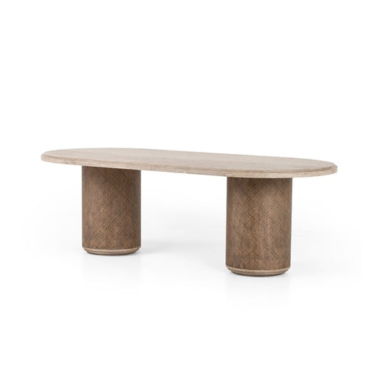 Kiara Dining Table-Weathered Blonde