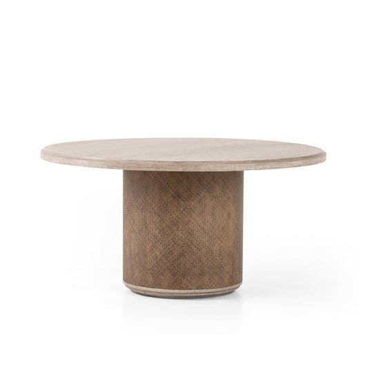 Kiara Round Dining Table-Weathered Blond