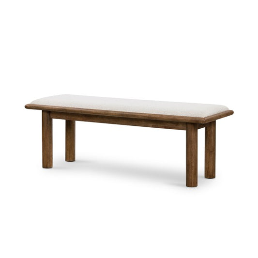 Mattia Upholstered Dining Bench-Natural