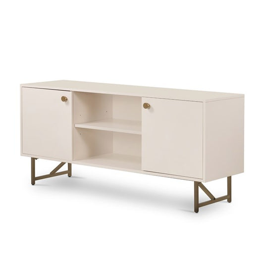 Van Media Console-Matte Alabaster