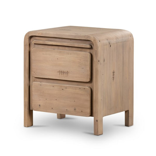 Everson Nightstand-Scrubbed Teak