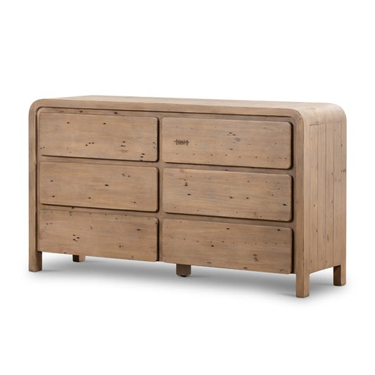 Everson 6 Drawer Dresser-Scrubbed Teak