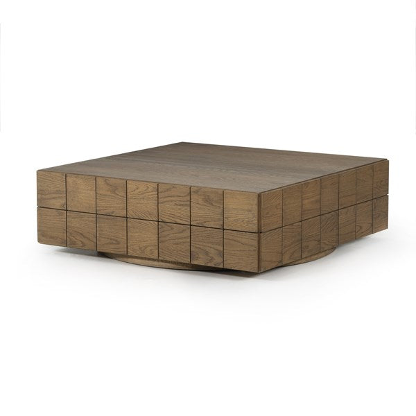 Cube Coffee Table-Drifted Oak Solid