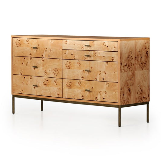 Mitzie 7 Drawer Dresser-Amber Mappa Burl