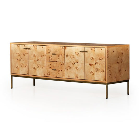 Mitzie Media Console-Amber Mappa Burl