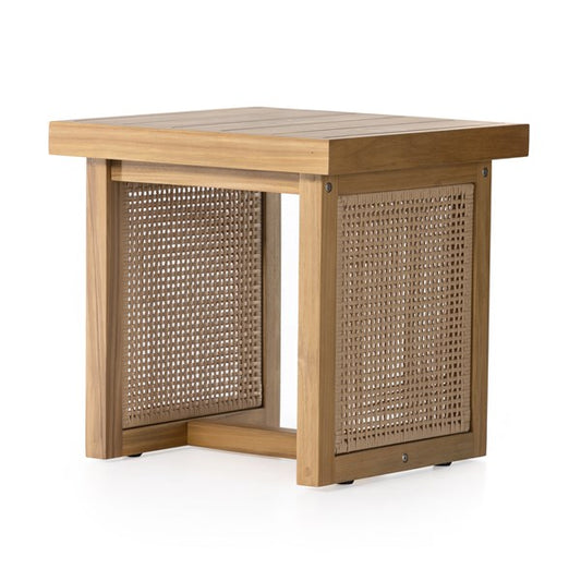 Merit Outdoor End Table-Natural Teak-Fsc