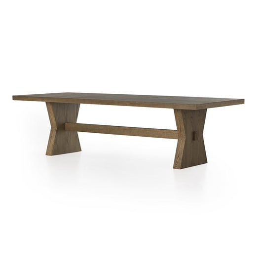 Tia Dining Table-108"-Drifted Oak Solid