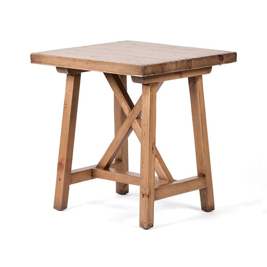 Trellis End Table-Waxed Pine