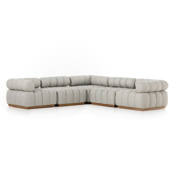 Roma Outdoor 5pc Sectional-Faye Ash