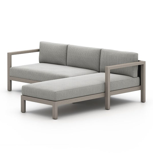 SONOMA OUTDOOR 2PC SECTIONAL, WEATHERED GREY