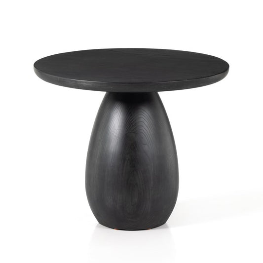 Merla Wood End Table-Tall-Black Wash Ash