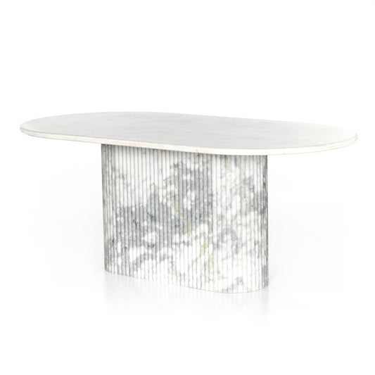 Oranda Dining Tbl-Polished White Marble