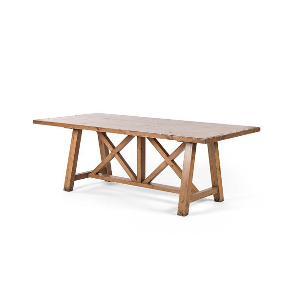 Trellis 84" Dining Table-Waxed Pine