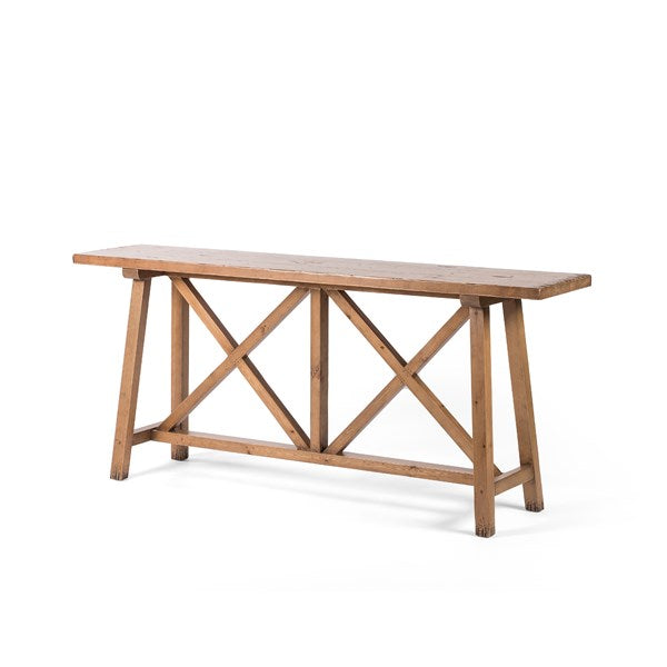 Trellis Console Table-Waxed Pine