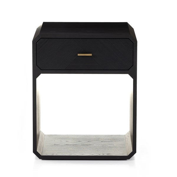 CASPIAN NIGHTSTAND - BLACK ASH VENEER