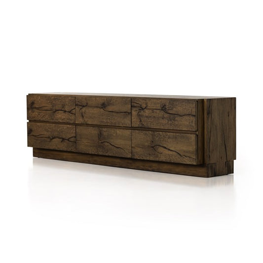 Perrin Media Console-Rustic Fawn