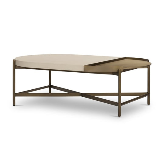 Lyndall Coffee Table-Parchment White