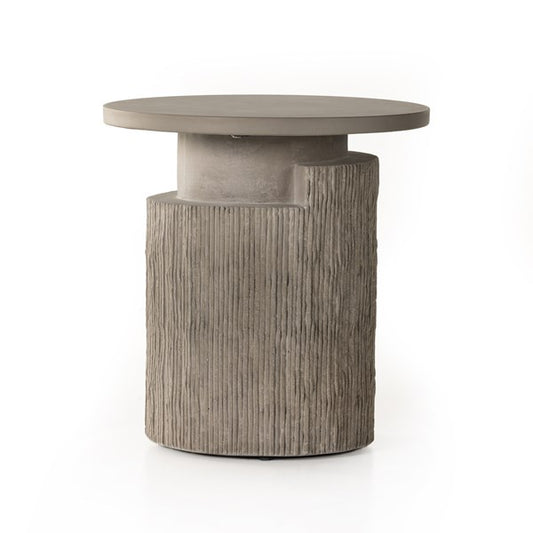 Huron Outdoor End Table-Textured Flint