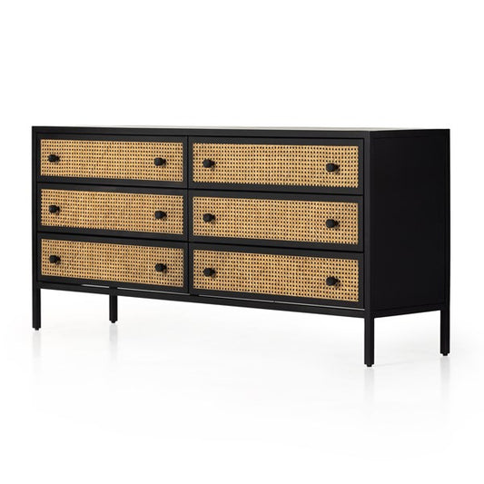 Natalia 6 Drawer Dresser-Natural Circle