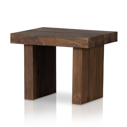 Encino Outdoor End Table-Heritage Brown