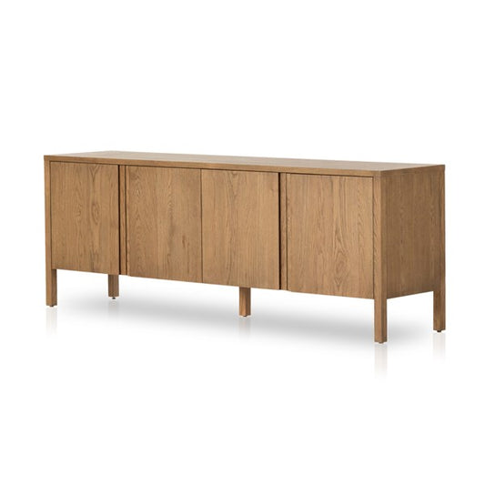 Riggs Media Console-Amber Oak