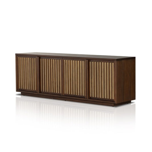 Nyland Media Console-Toasted Mahogany