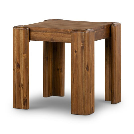 Orla End Table-Toasted Acacia