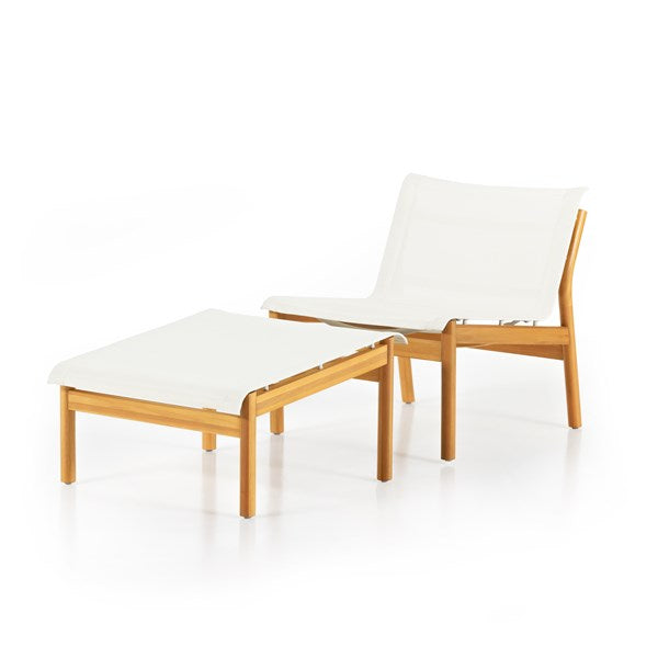 Kaplan Outdoor Chair W/Ottoman-Auburn