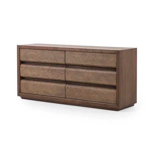 Maho 6 Drawer Dresser-Dark Walnut