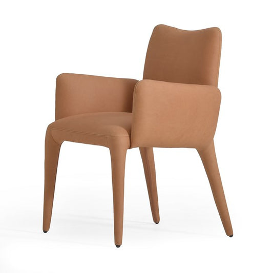 Monza Dining Armchair-Heritage Camel