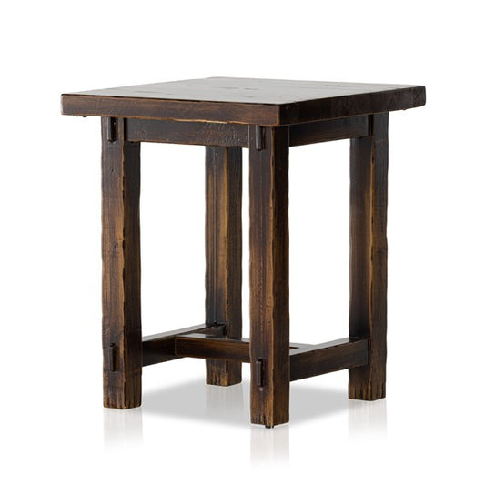 Rinda End Table-Distressed Walnut