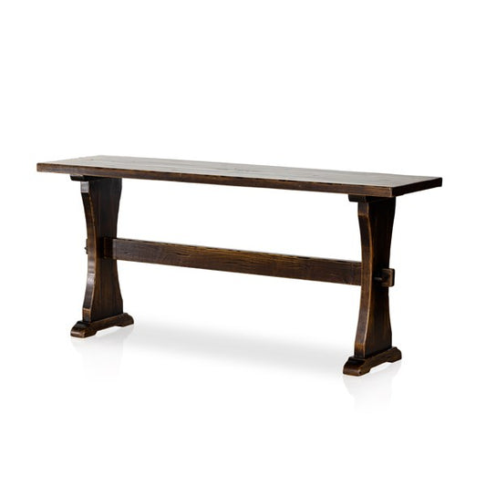 Trestle Console Table-Distressed Walnut