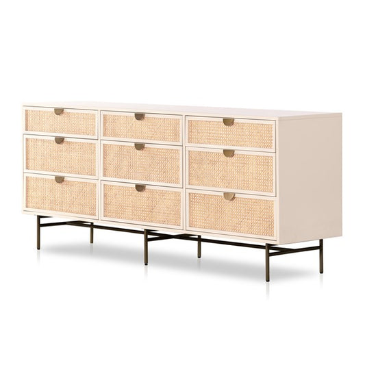 Luella 9 Drawer Dresser-Matte Alabaster