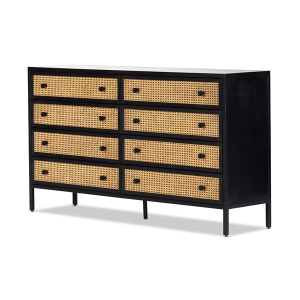 Natalia 8 Drawer Dresser-Vintage Black