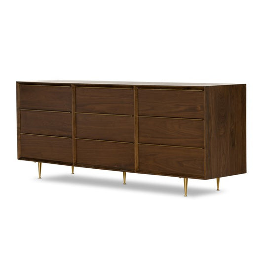 Billy 9 Drawer Dresser-Dark Walnut