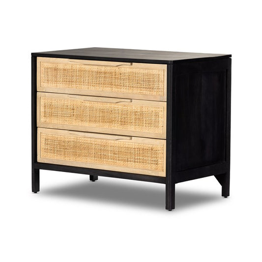 SYDNEY LARGE NIGHTSTAND - BLACK WASH MANGO