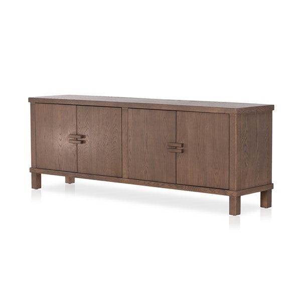 Bregman Media Console-Dusty Amber Oak