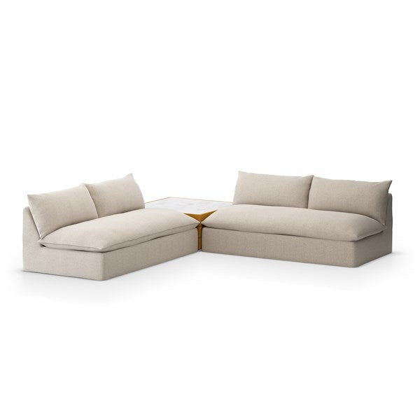 GRANT OUTDOOR 2PC SECTIONAL W/ COFFEE TABLE