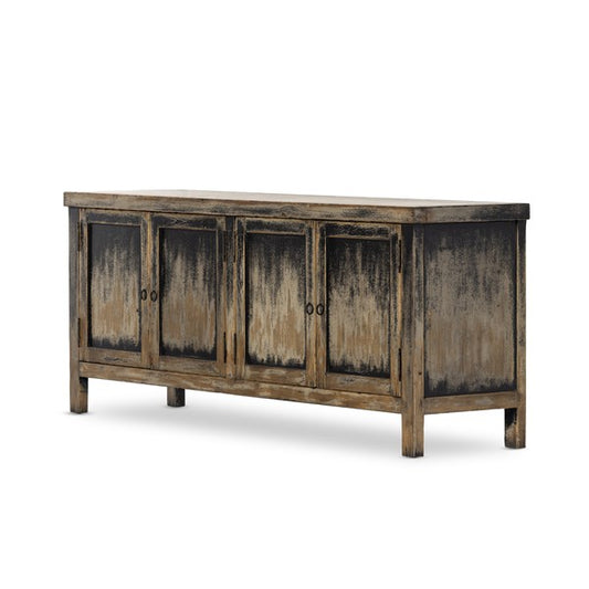 Hitchens Media Console-Worn Black