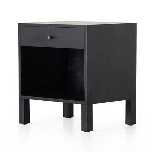 ISADOR NIGHTSTAND - BLACK WASH POPLAR