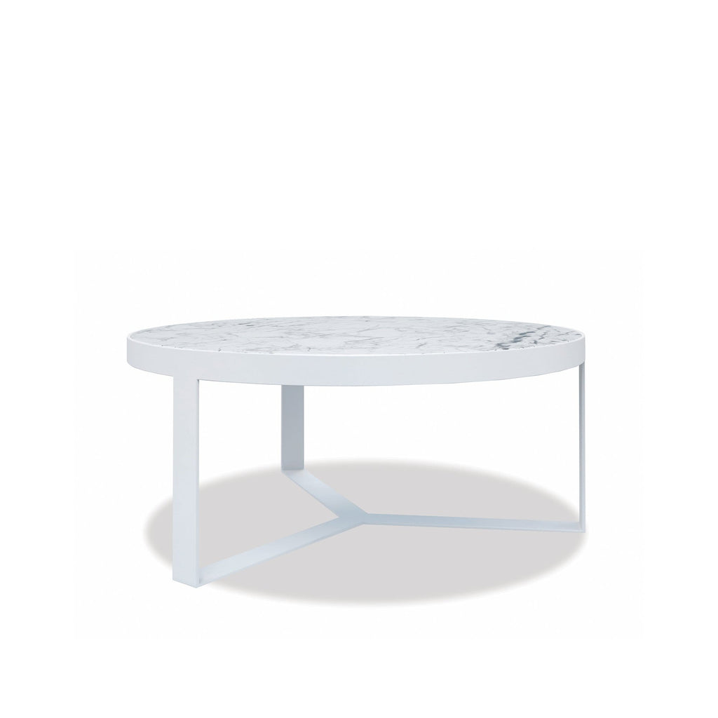 38" Honed Carrara Round Coffee Table