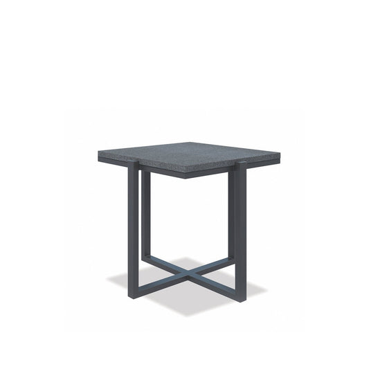 Square End Table with Polished Granite Top