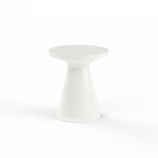 GRC Round End Table - Bone