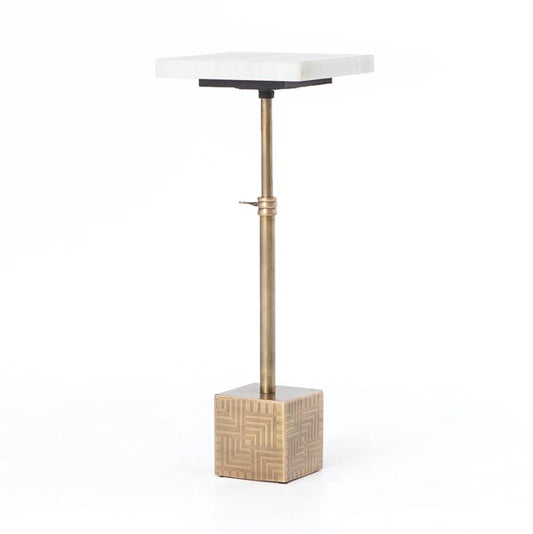 Sirius Adjustable Accent Table-Brass