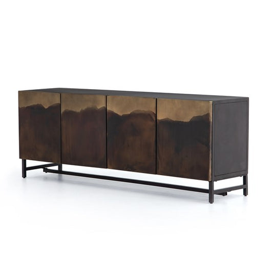 Stormy Media Console-Aged Brown