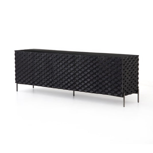 Raffael Media Console-Black Wash